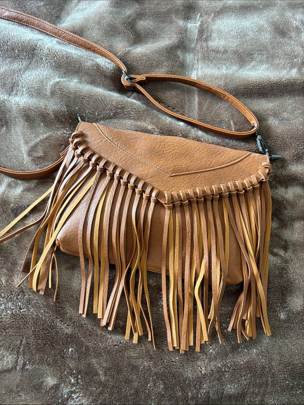 Faux leather purse